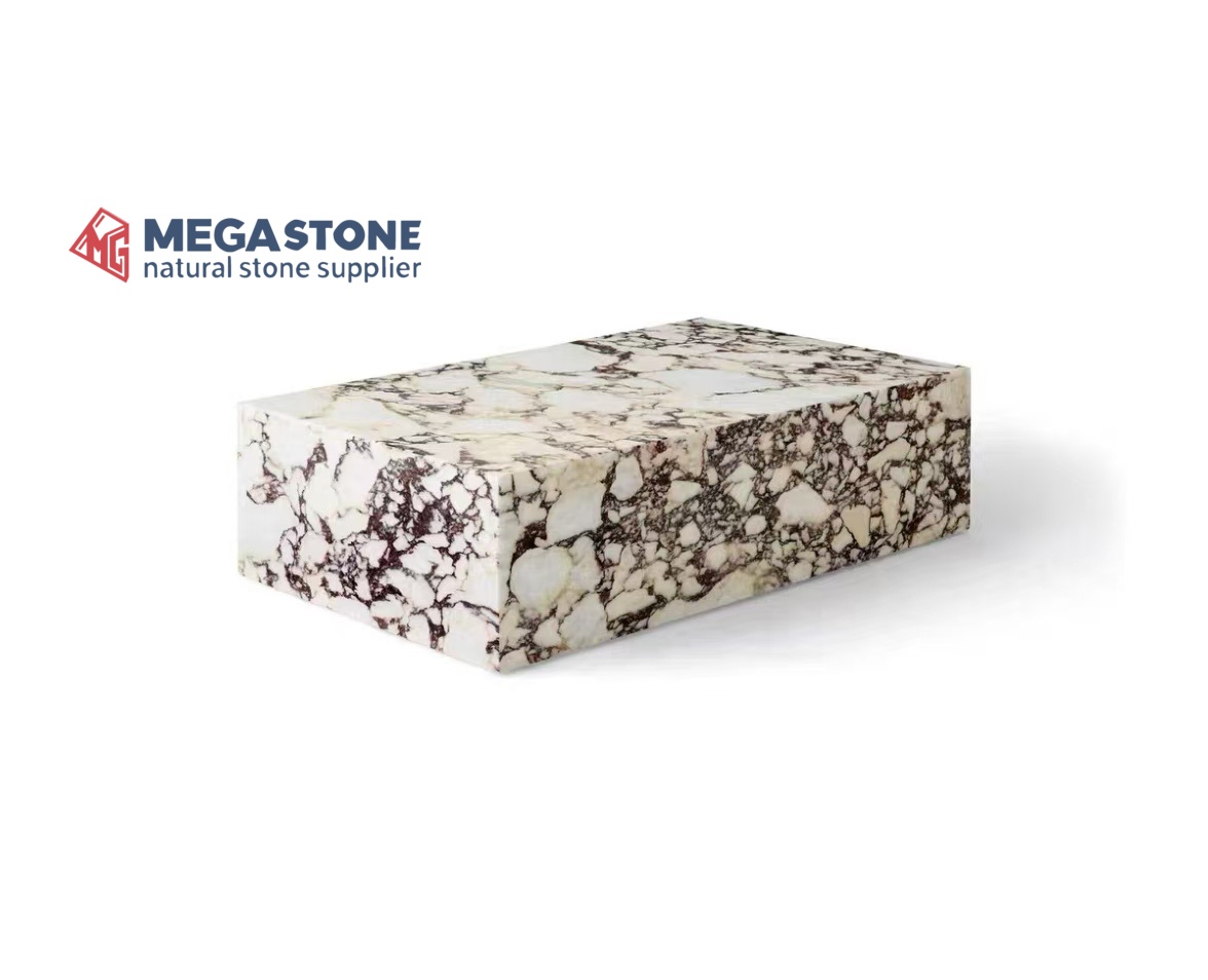 Free Stand Calacatta Viola Marble Display Table