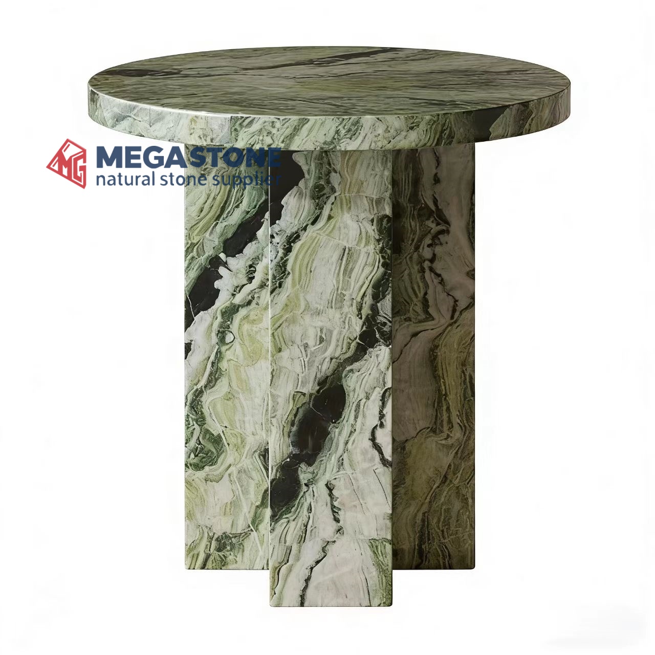Shangri La Jade Marble Side Table