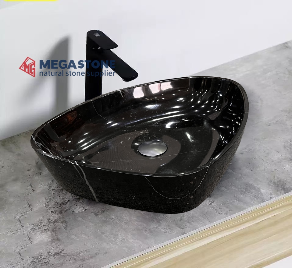 Black Marquina Art Shape Wash Basin