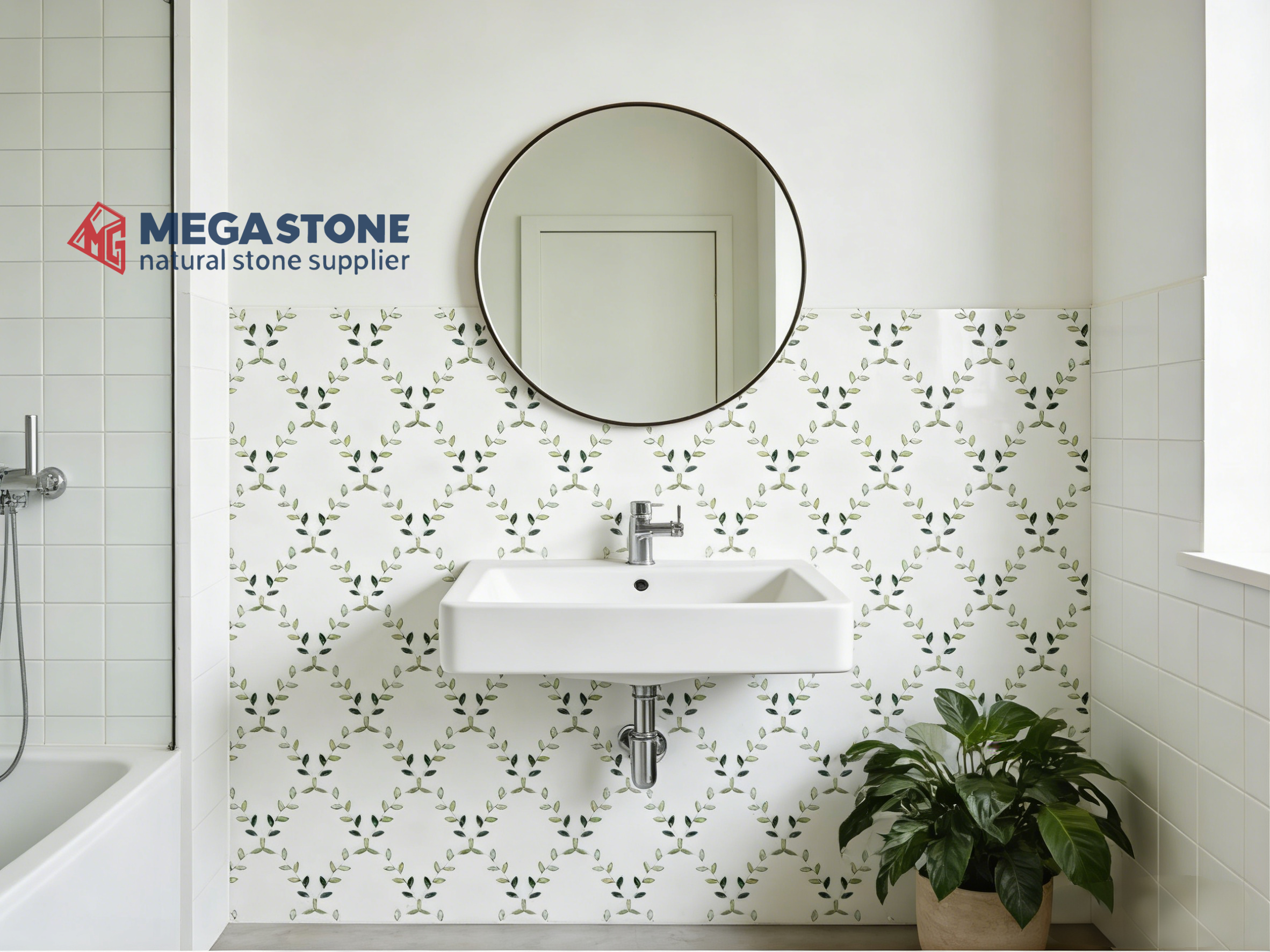 Waterjet Medallions and Marble Parquet Mgsd-1
