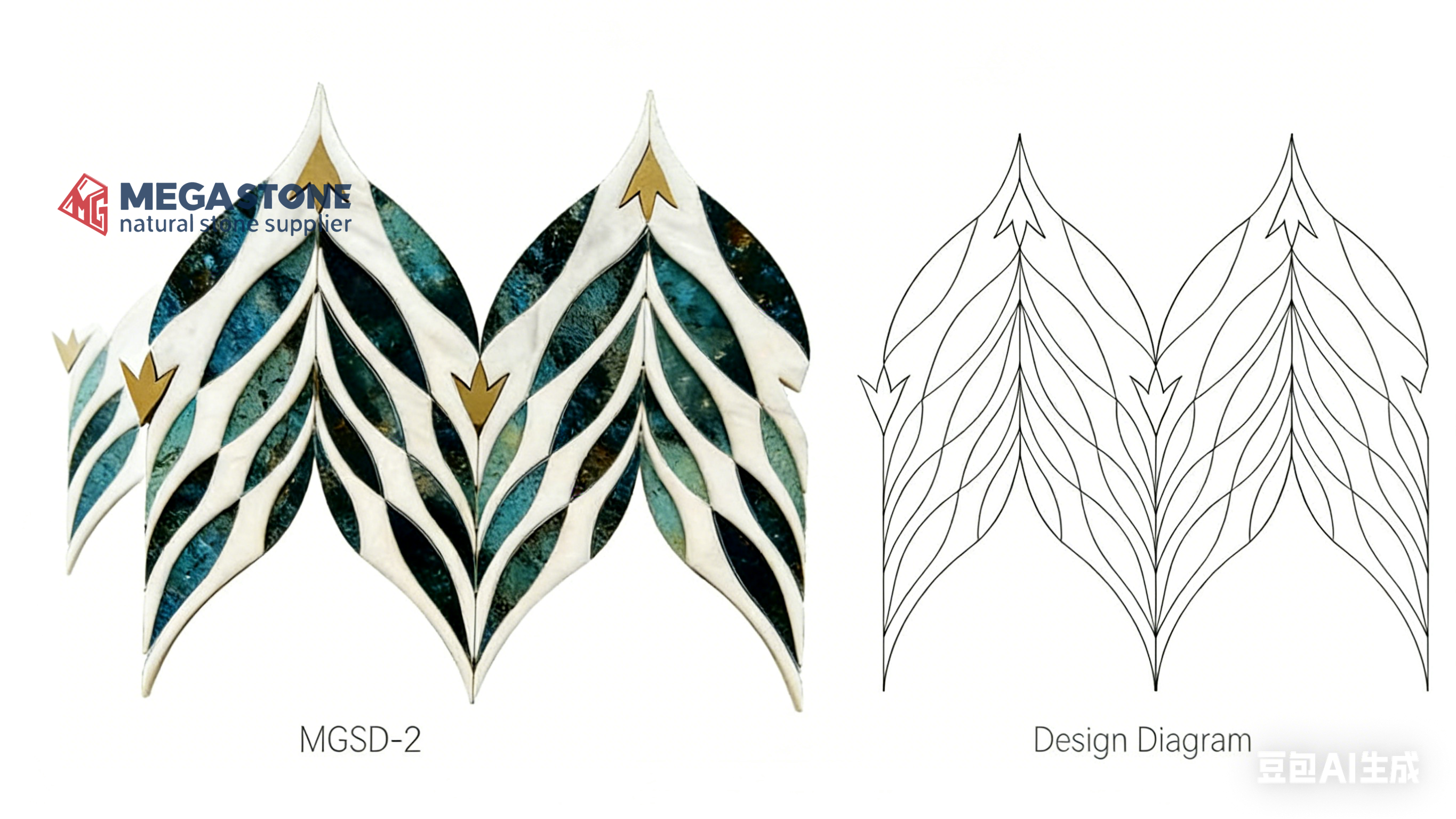 Waterjet Medallions and Marble Parquet Mgsd-2