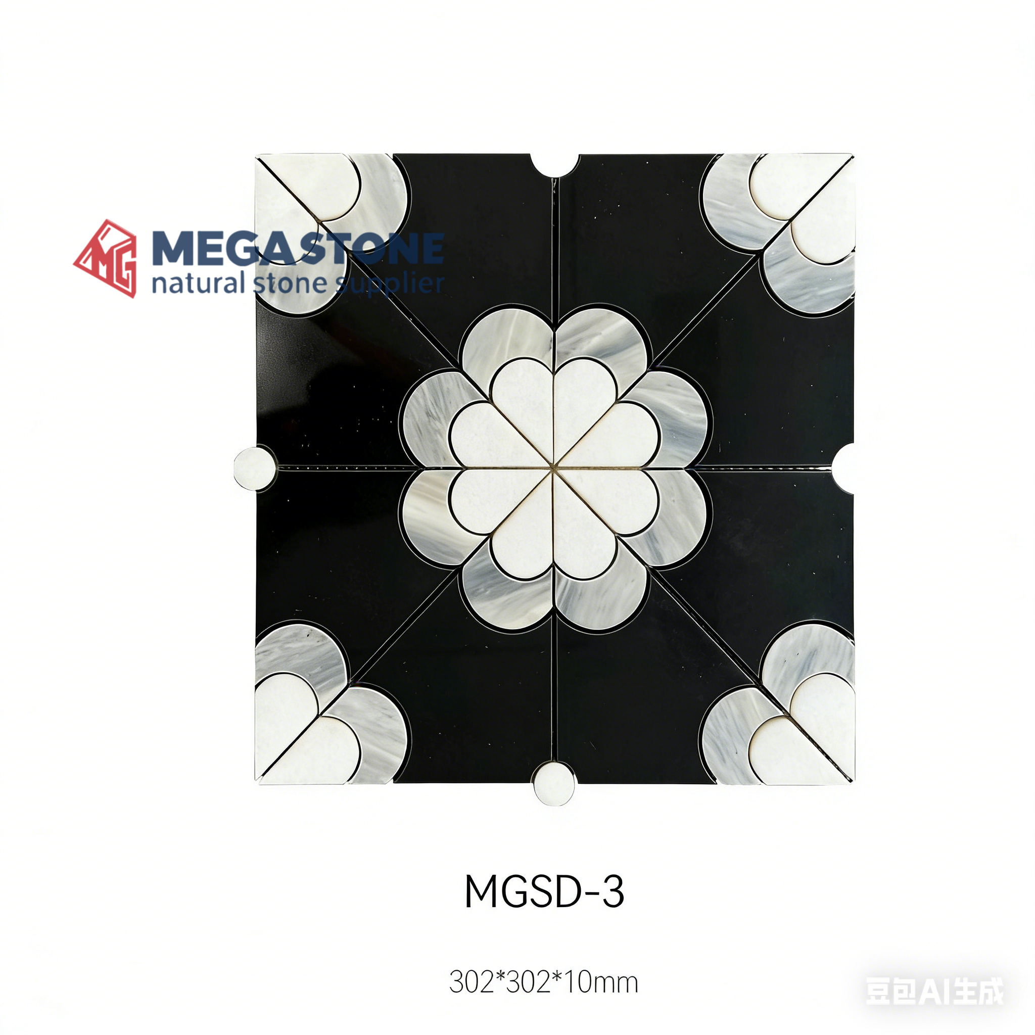 Waterjet Medallions and Marble Parquet Mgsd-3
