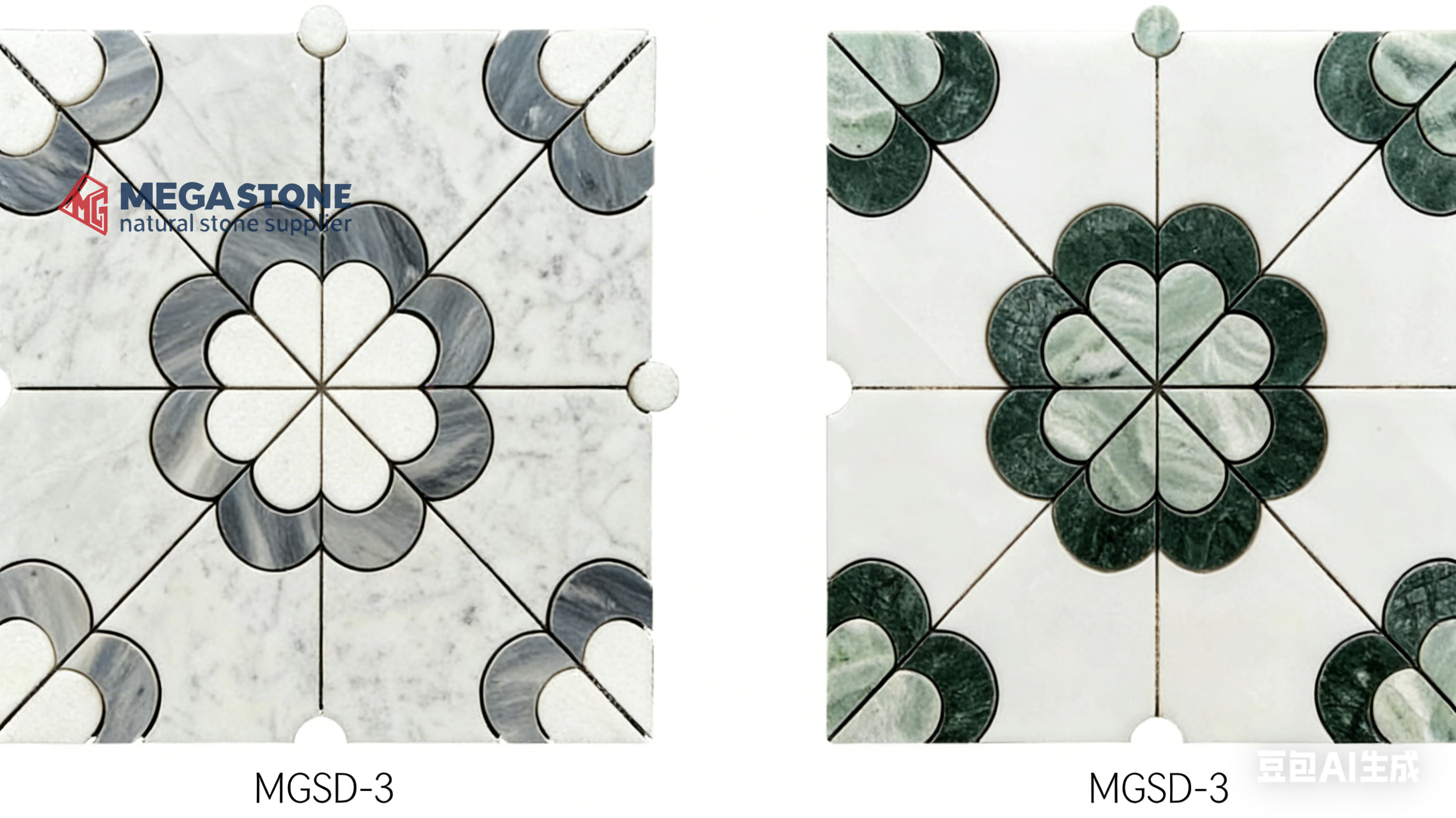Waterjet Medallions and Marble Parquet Mgsd-3