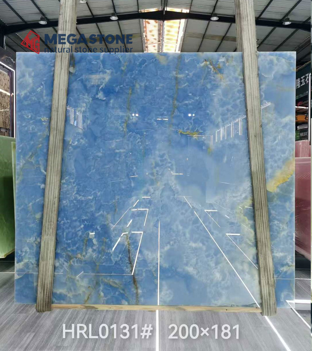 China Blue Onyx slab manufacturers