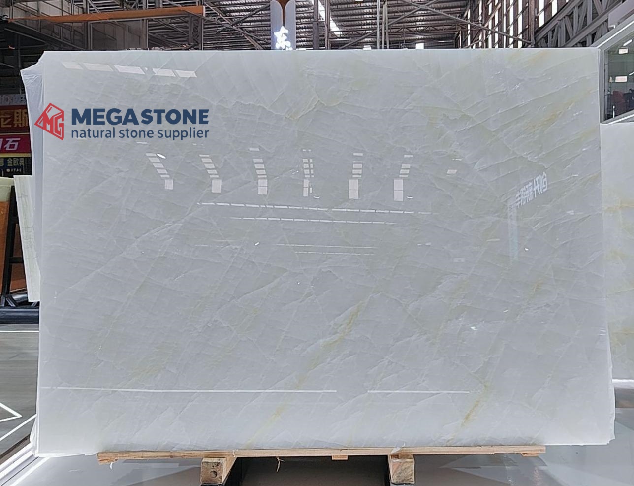 Ice Flake Jade Onyx Slab