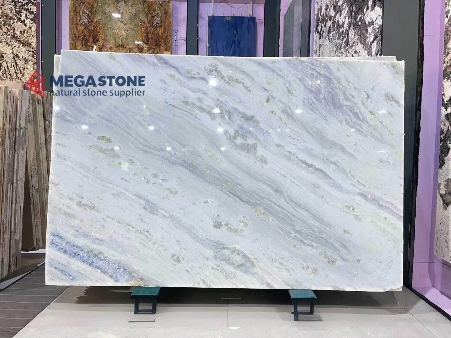 China Azul Caribe Quartzite slab manufacturers