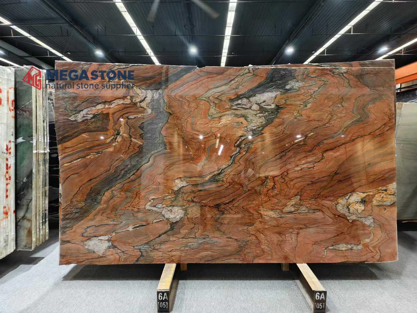Red Fusion Quartzite Slab