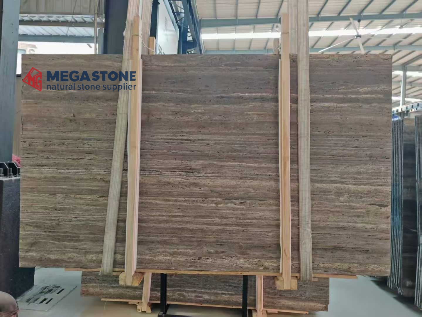 Titanium Travertine Slab
