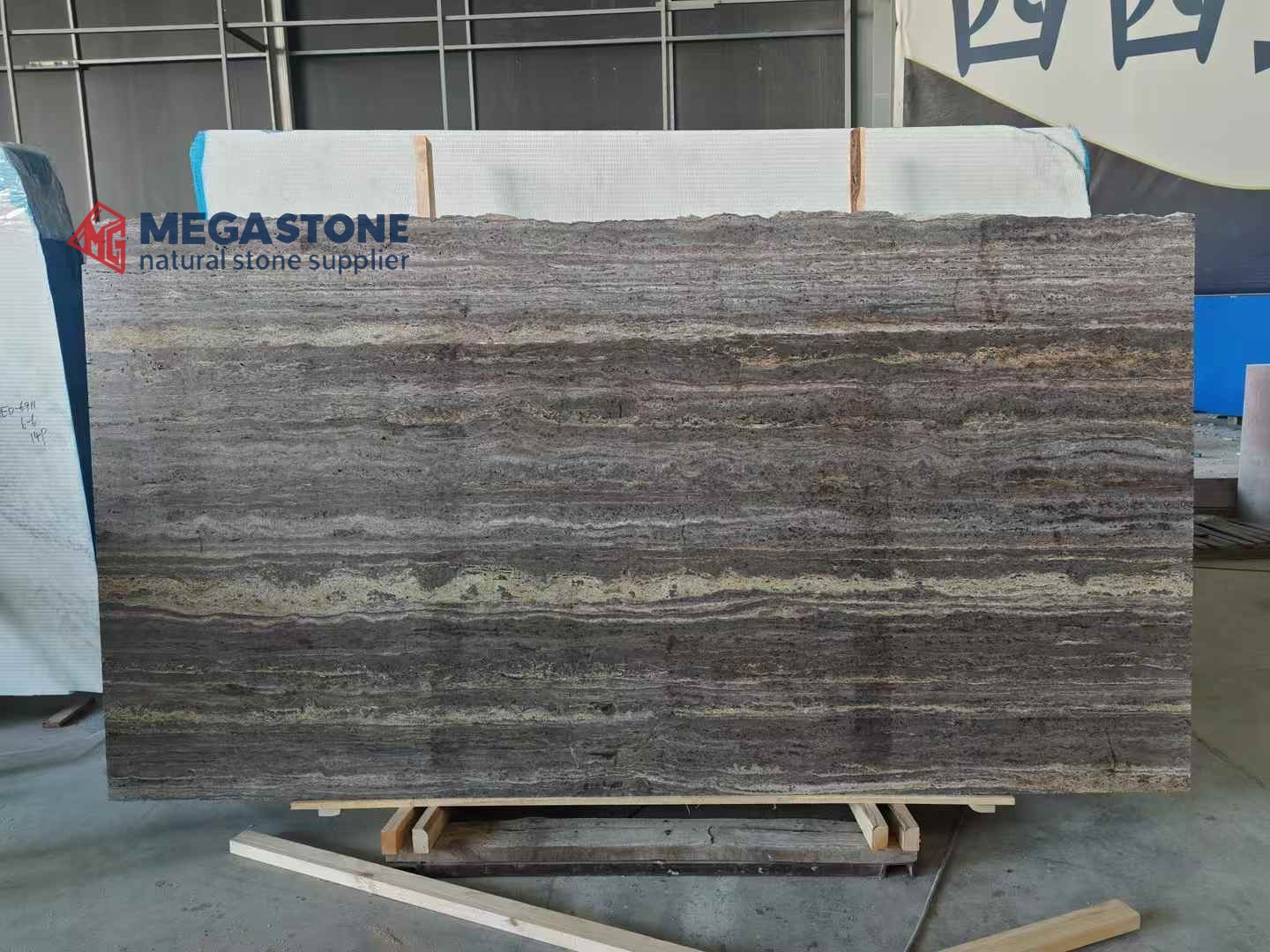 Titanium Travertine Slab