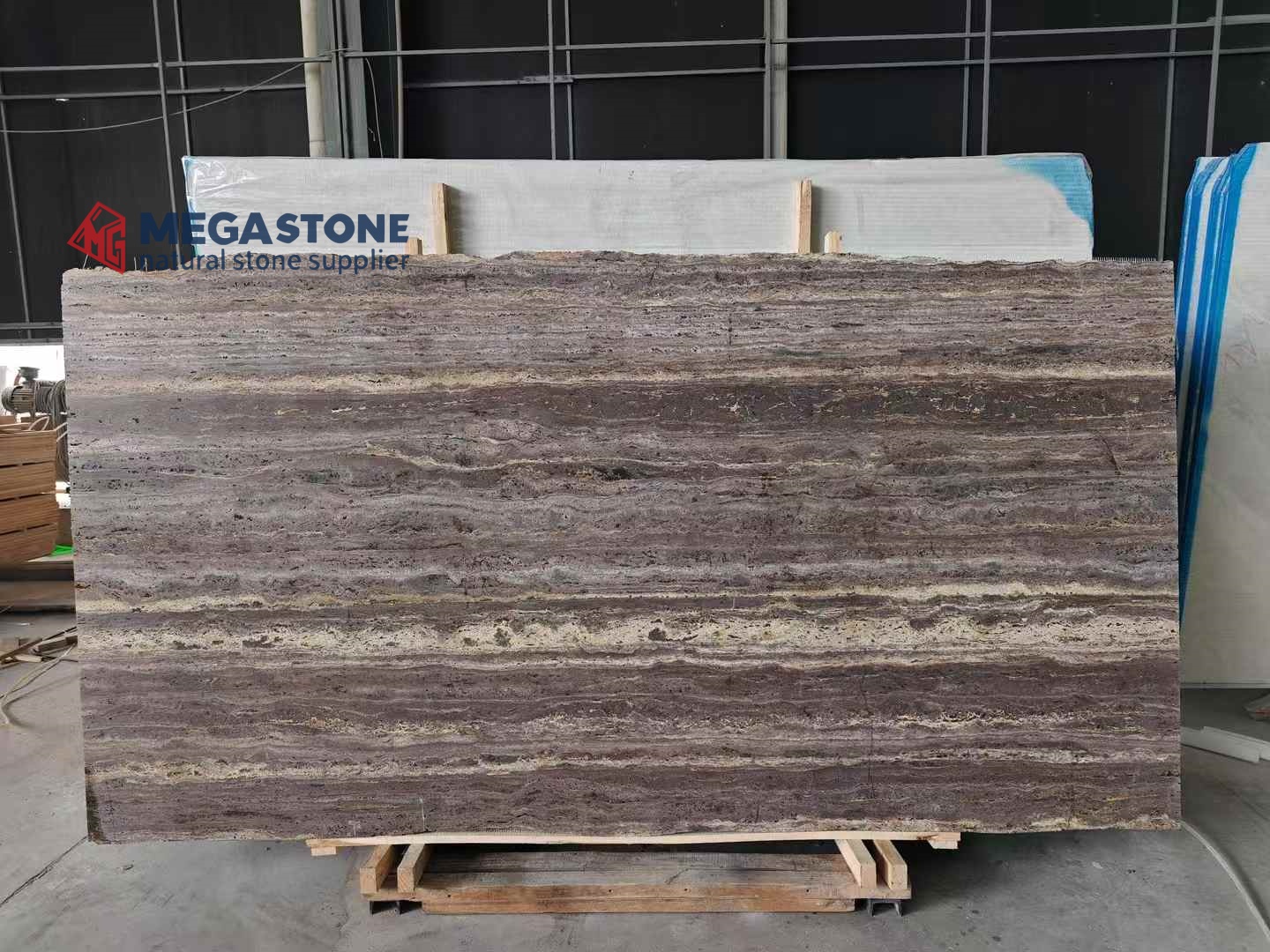 Titanium Travertine Slab