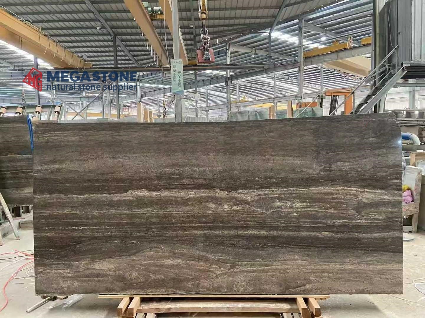 Titanium Travertine Slab