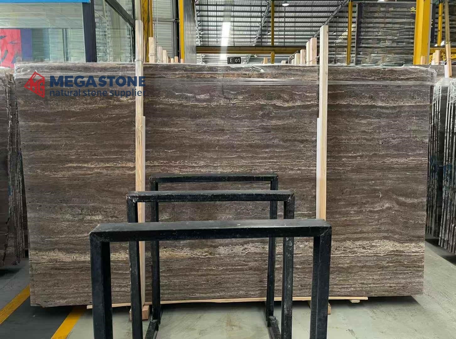 China Titanium Travertine slab manufacturers