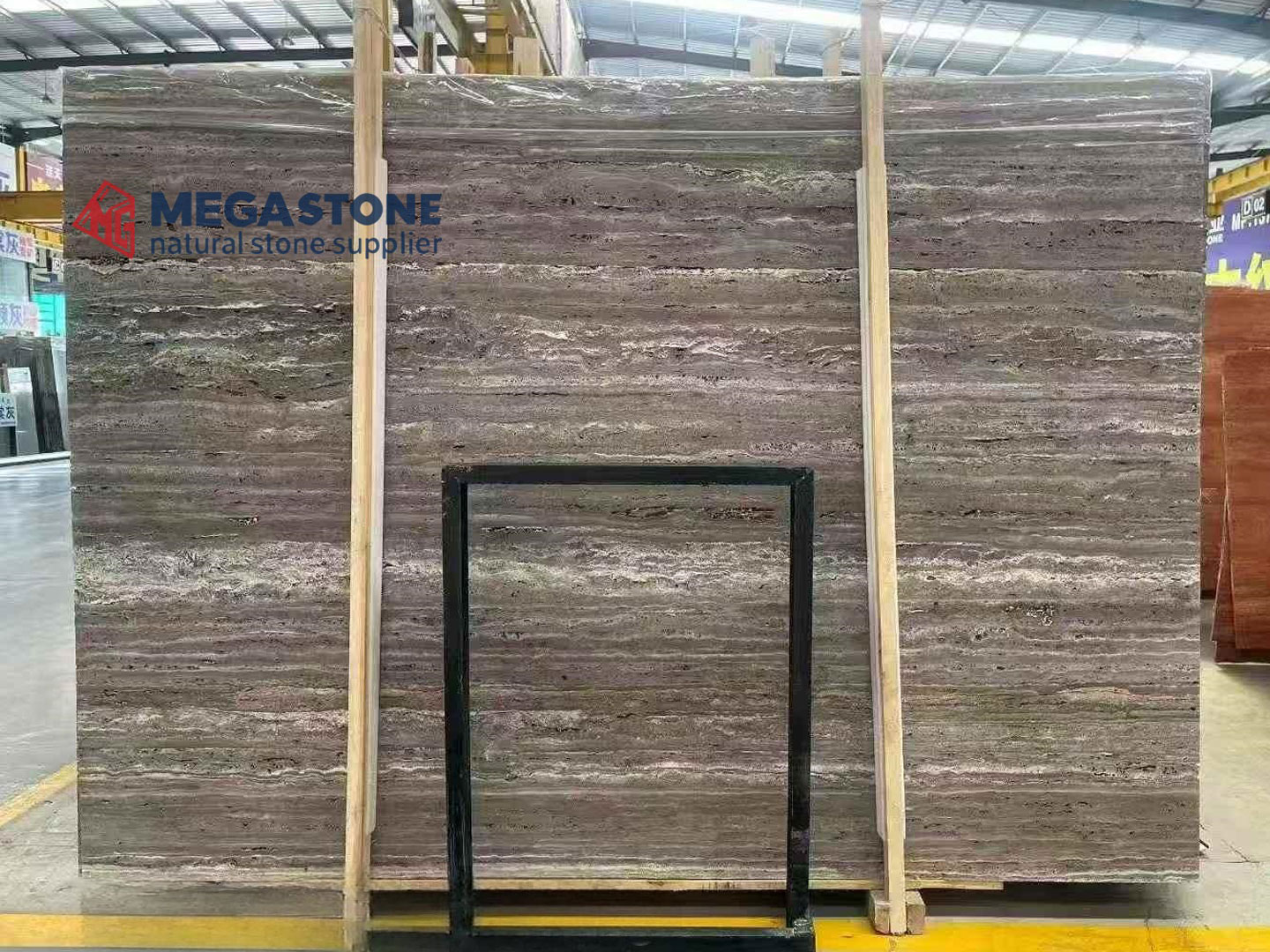Titanium Travertine Slab