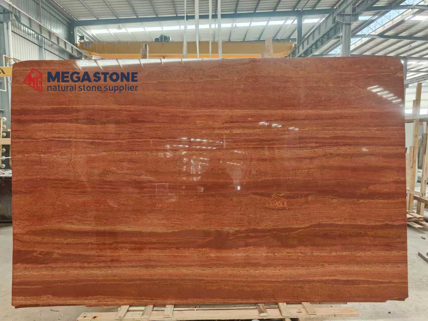 Red Travertine Slab