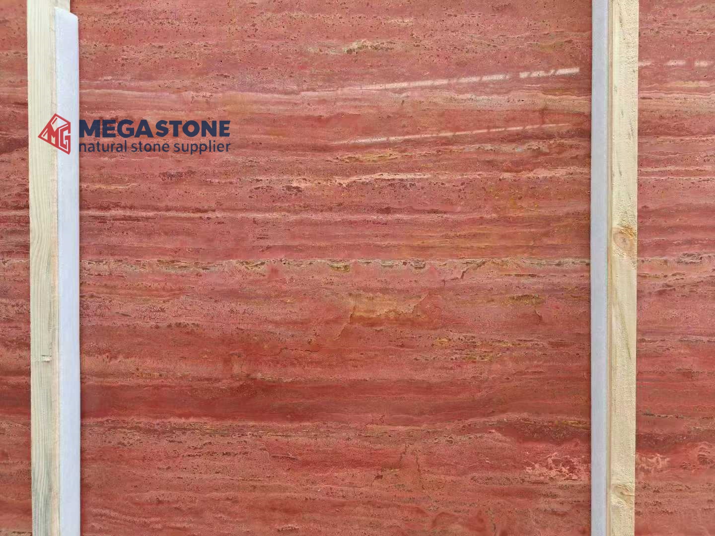 Red Travertine Slab