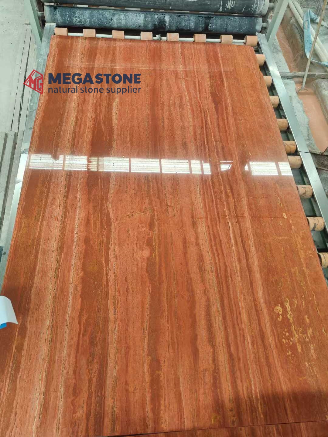 Red Travertine Slab