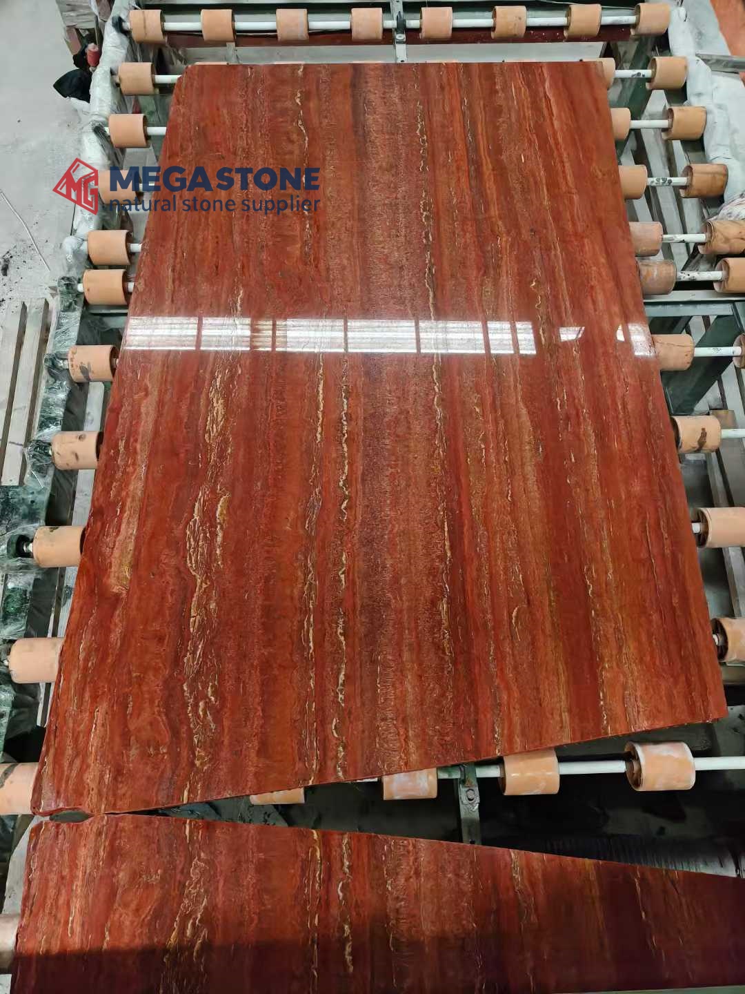 Red Travertine Slab