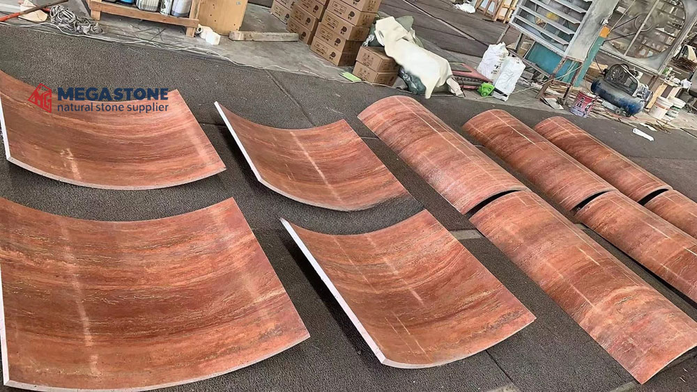 Red Travertine slab suppliers