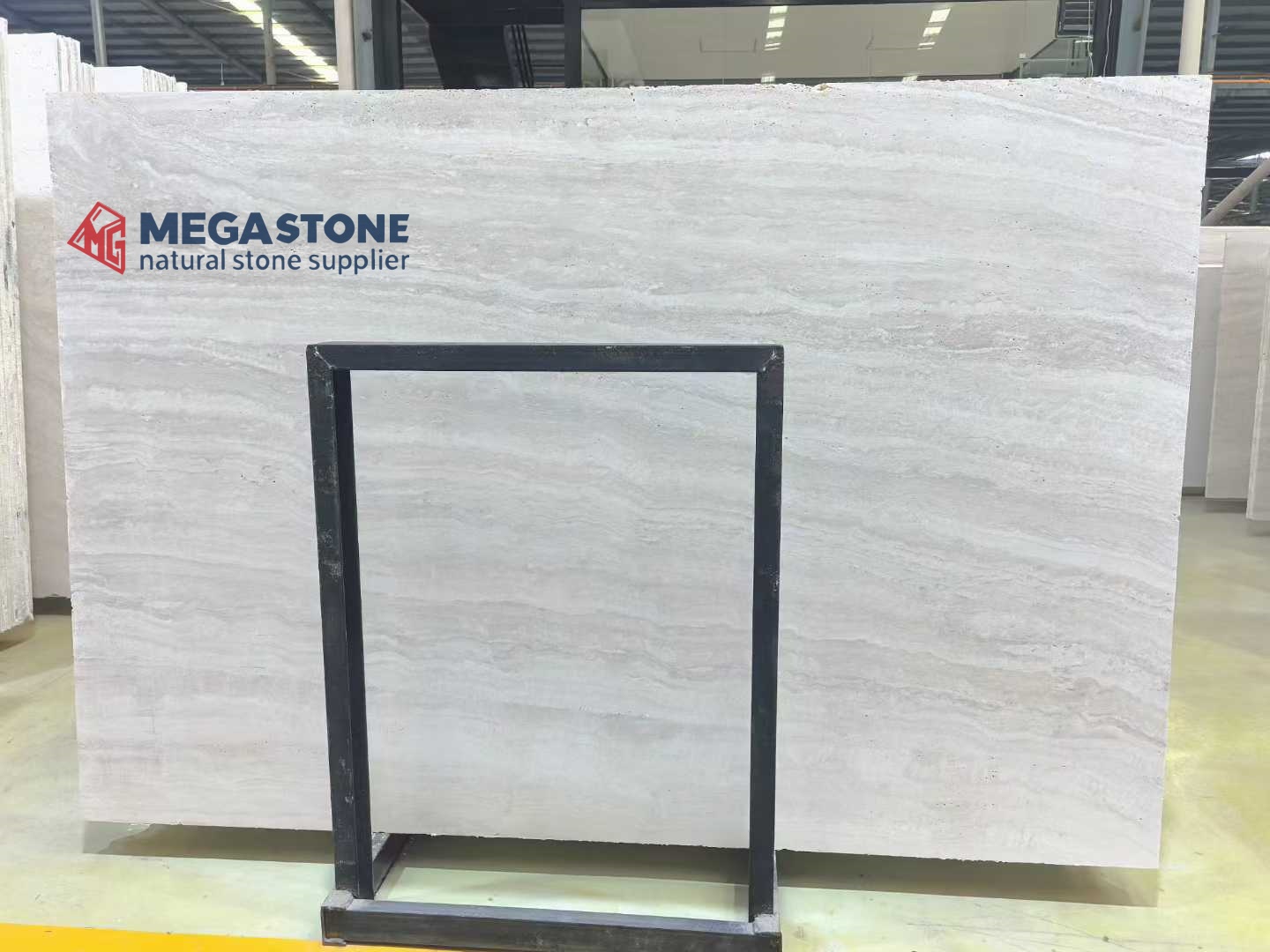Italian Super White Travertine Slab