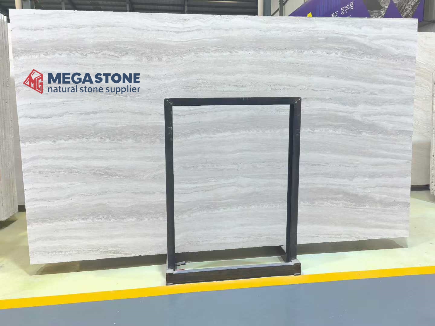 Italian Super White Travertine Slab
