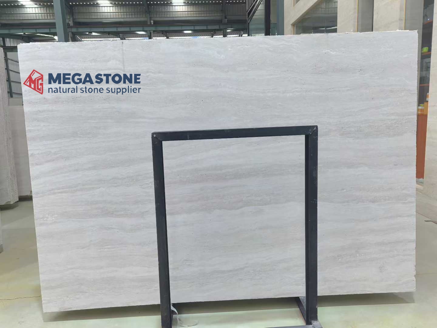 Italian Super White Travertine Slab