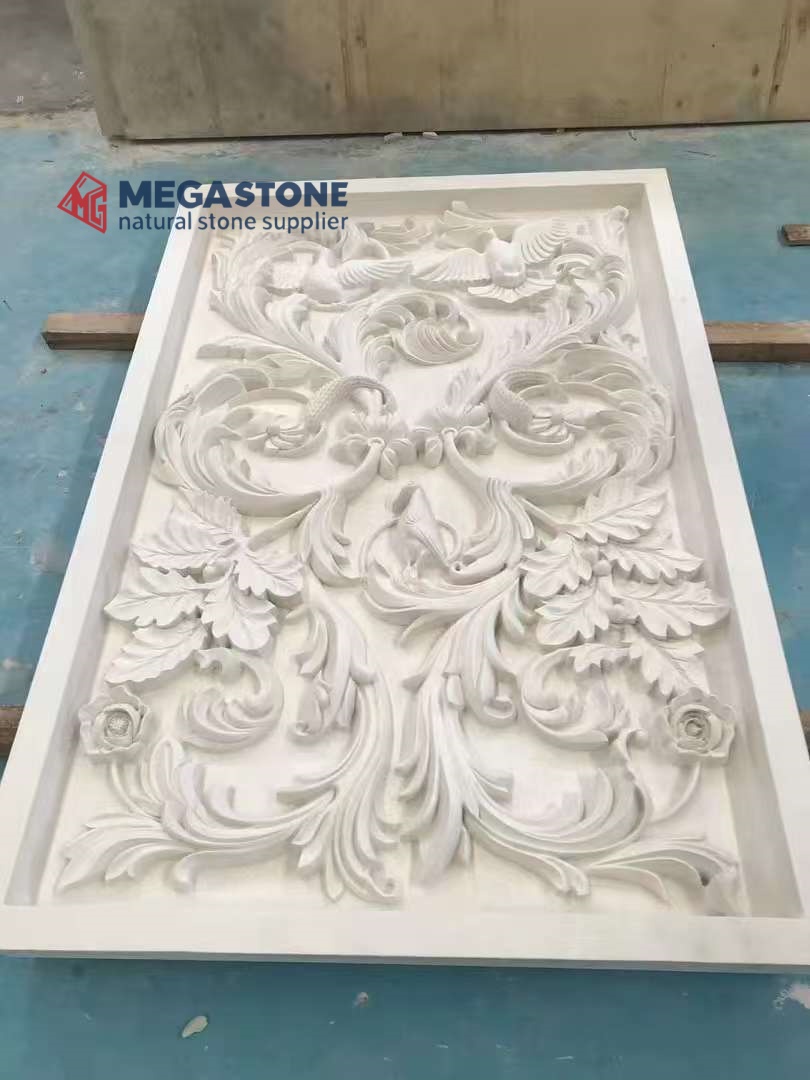 Exterior Facade Cladding Limra Limestone Carved Stone Panels