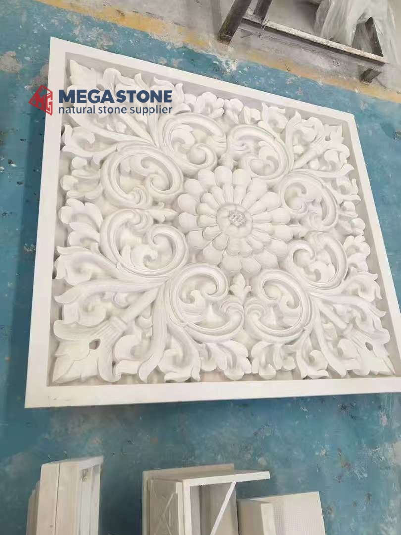Exterior Facade Cladding Limra Limestone Carved Stone Panels