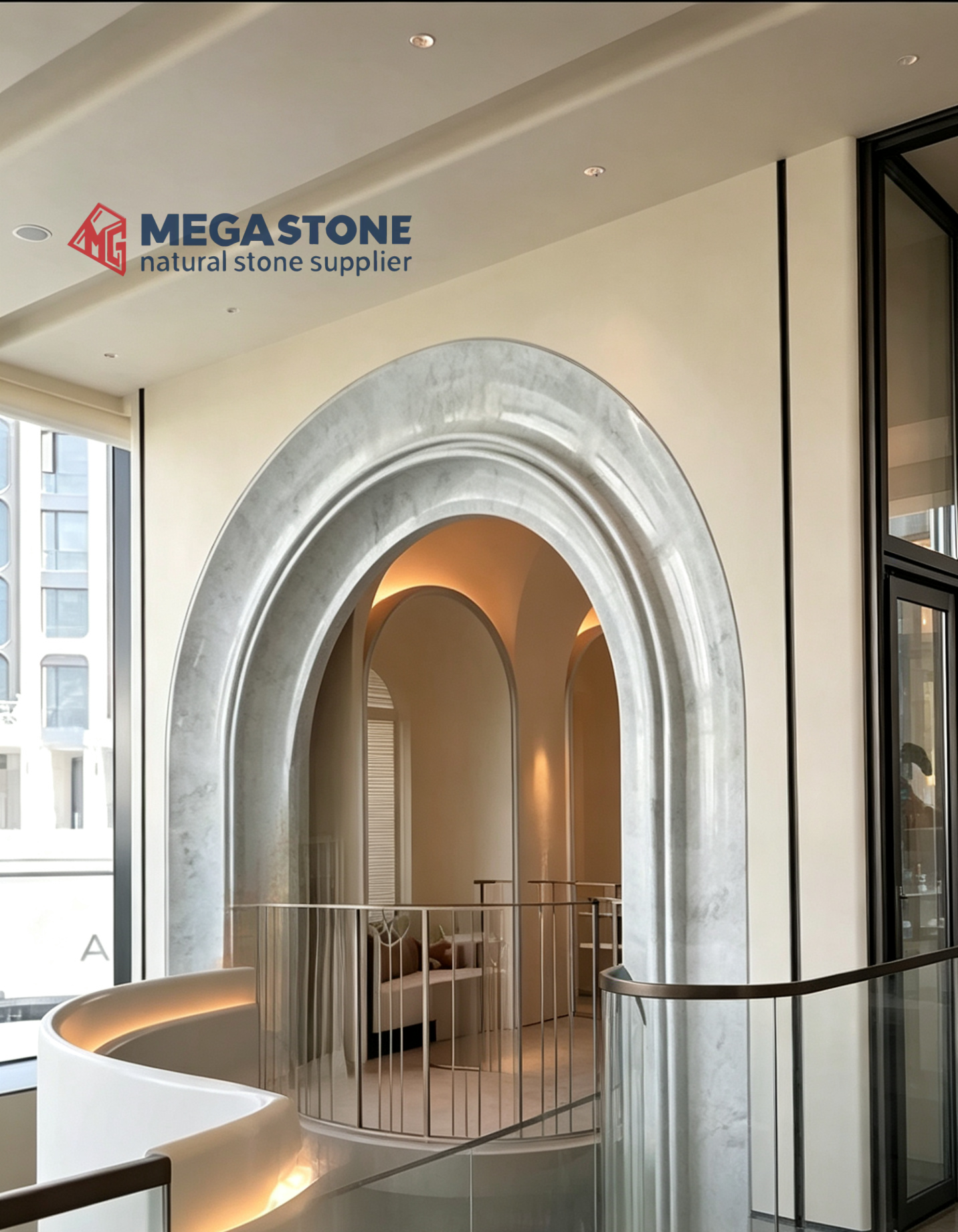 Bianco Carrara Curved Panels Supplier