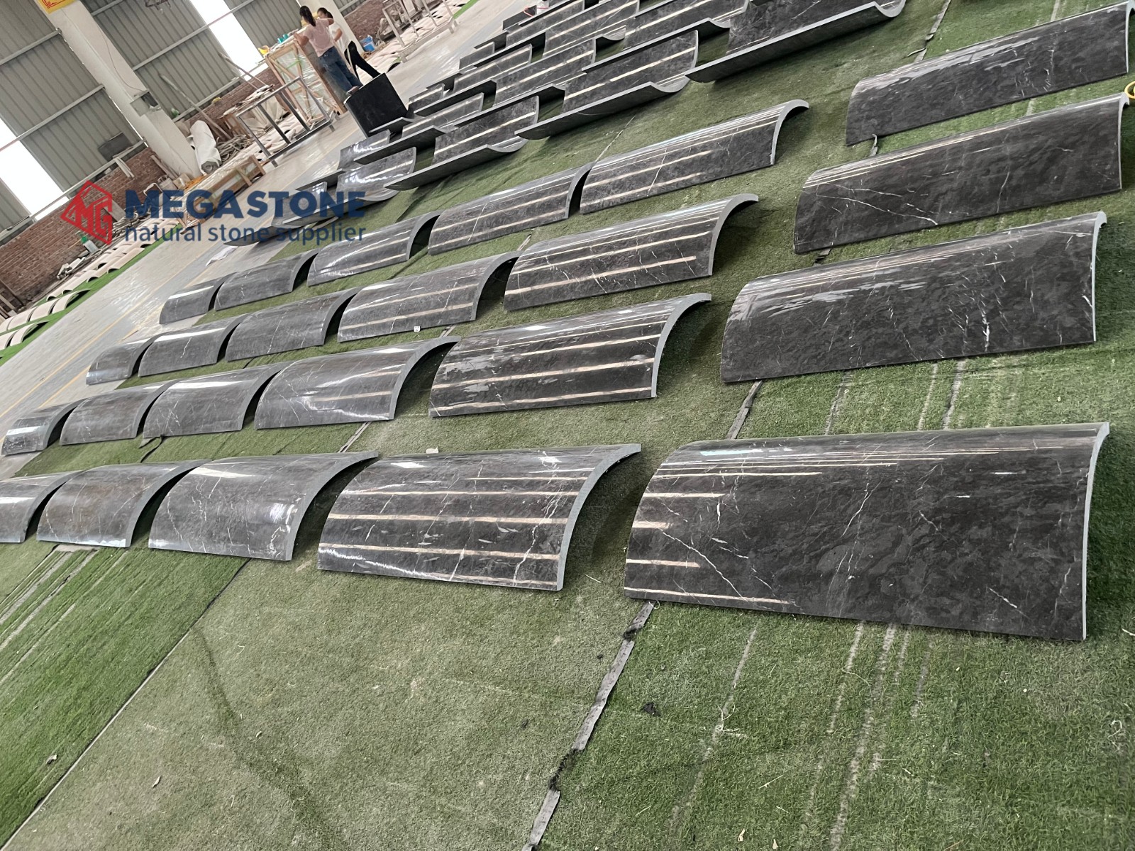 Wyndham Grey Marble curved panel Supplier
