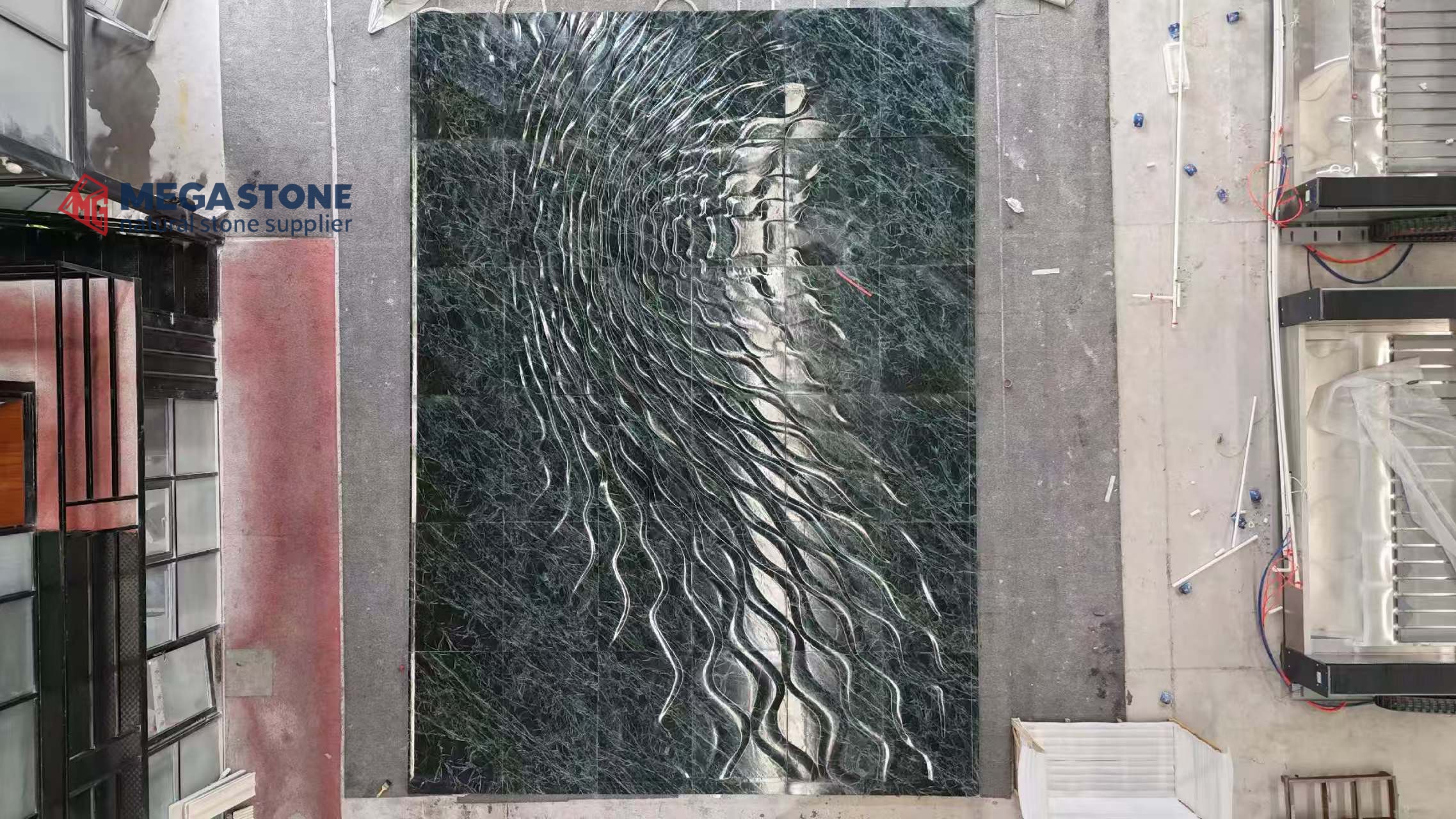 Custom 3D Water Ripple CNC Carved Dark
