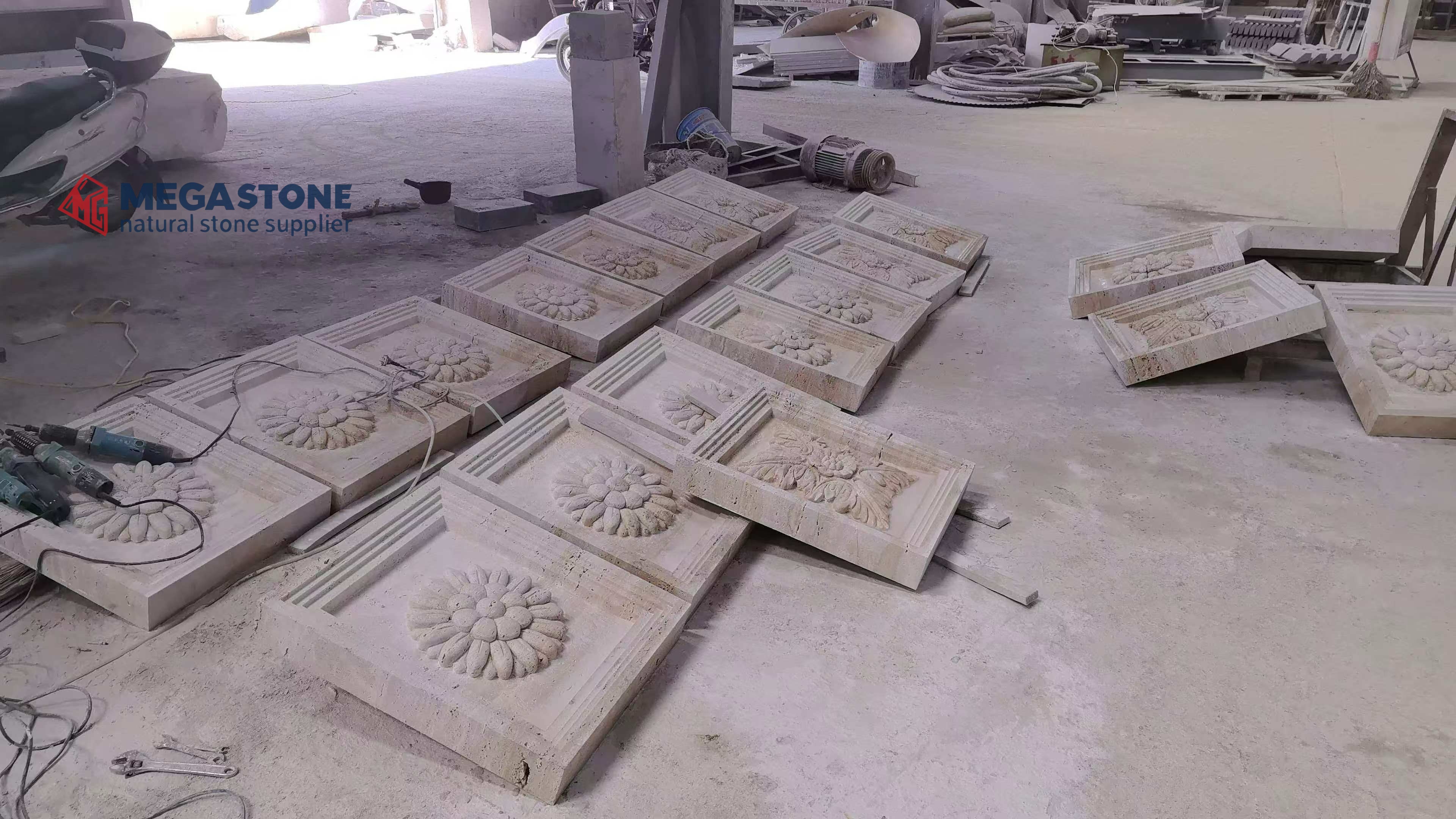 Turkey Roman Travertine Carvings for Column Base
