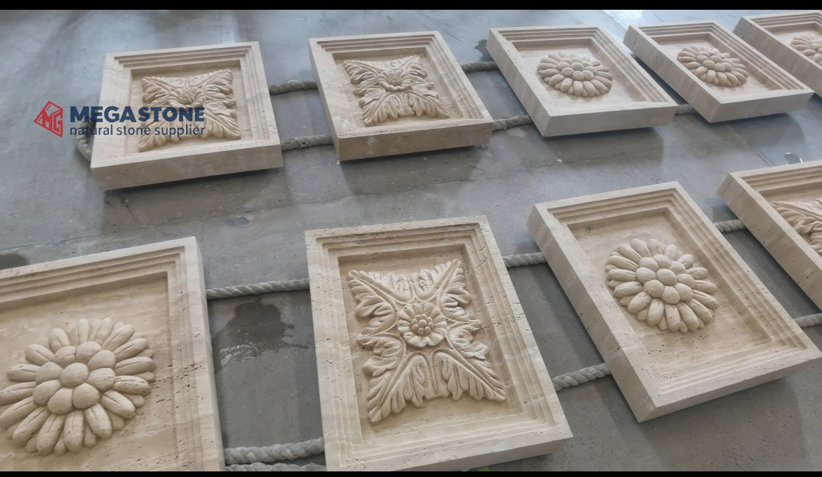 Turkey Roman Travertine Carvings for Column Base