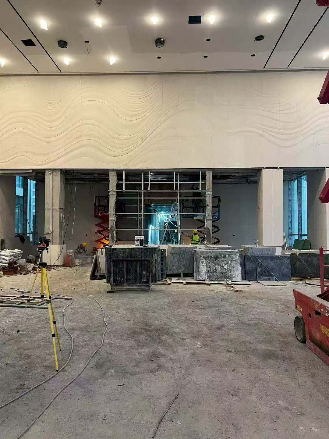 Limra Limestone Wave Wall Panels