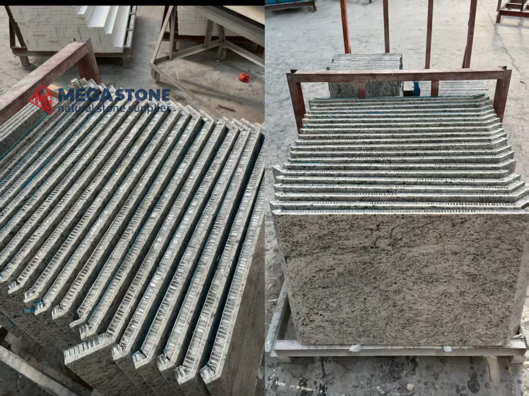 Lightweight White Ornamental Granite Aluminum Honeycomb Panel for Exterior & Interior Cladding