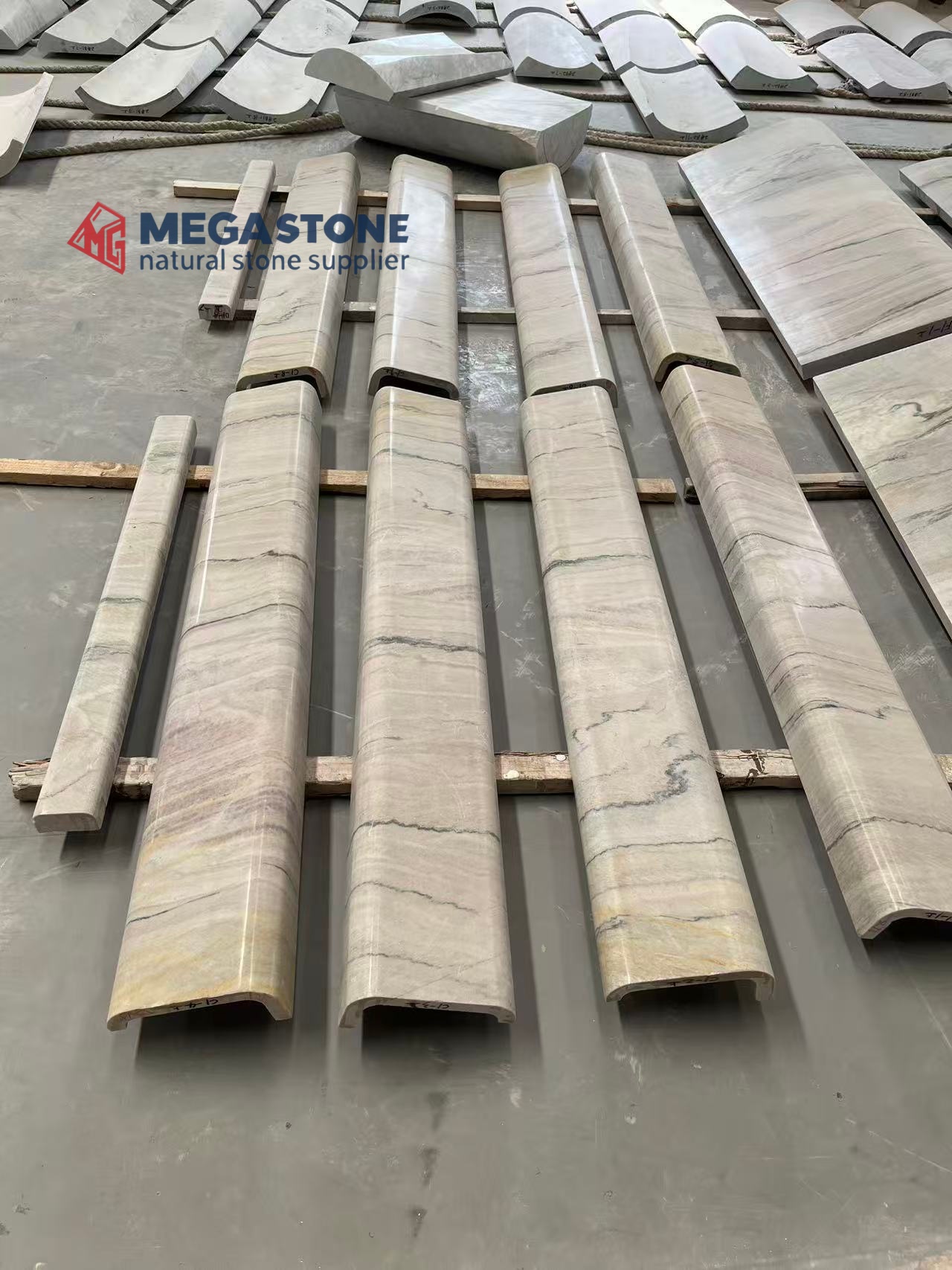Macaubas Fantasy Quartzite Fusion Gold Quartzite Curved Panels