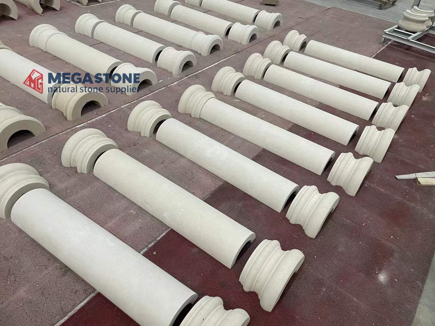 Natural Vratza Limestone Hollow Columns for Exterior and Interior