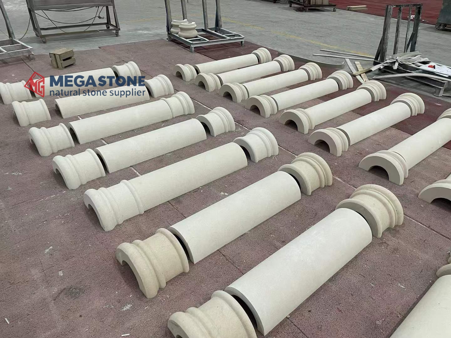 Natural Vratza Limestone Hollow Columns for Exterior and Interior
