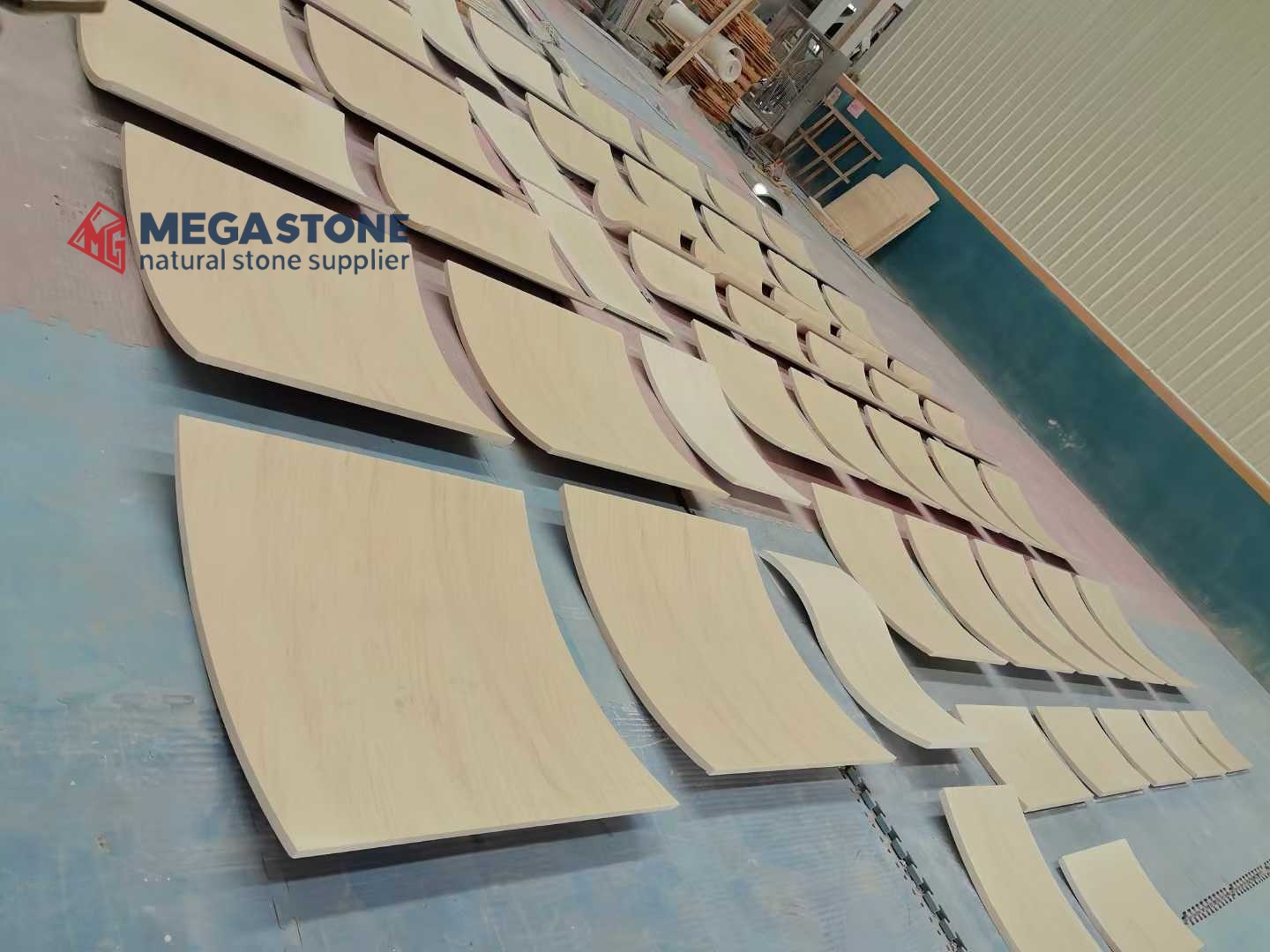Portugal Moca Cream Limestone Curved Column Panels