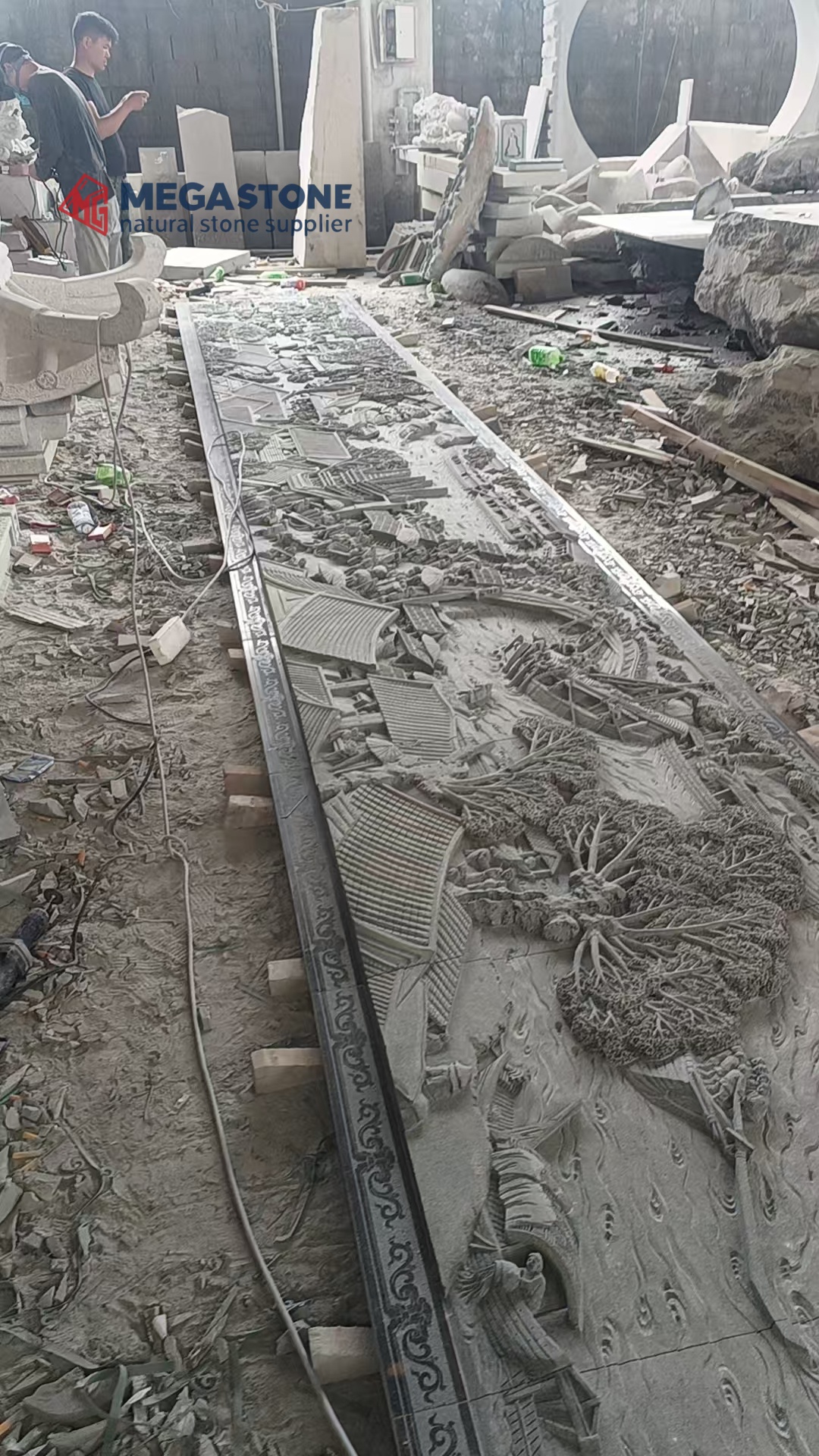 Hand Carved Granite Relief – Along the River During the Qingming Festival