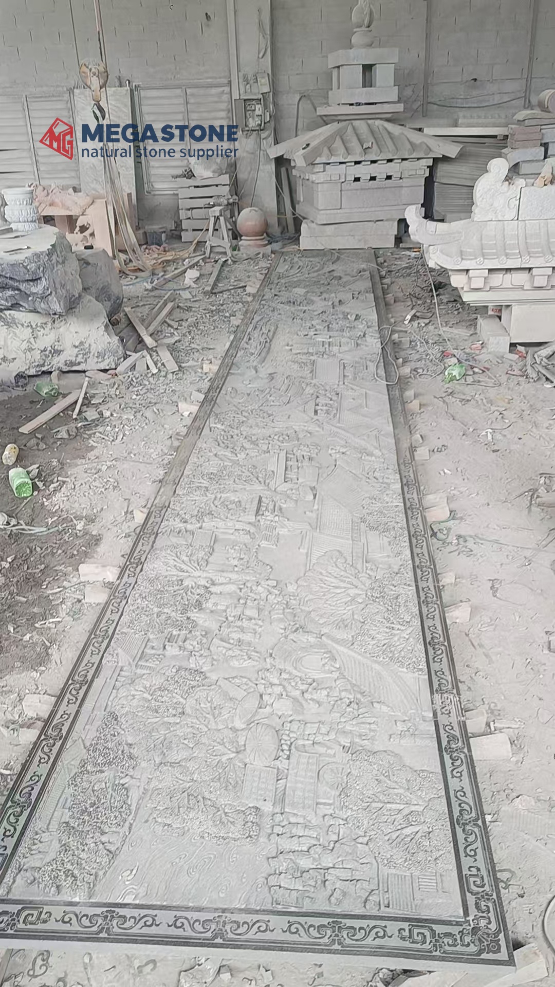 Hand Carved Granite Relief – Along the River During the Qingming Festival