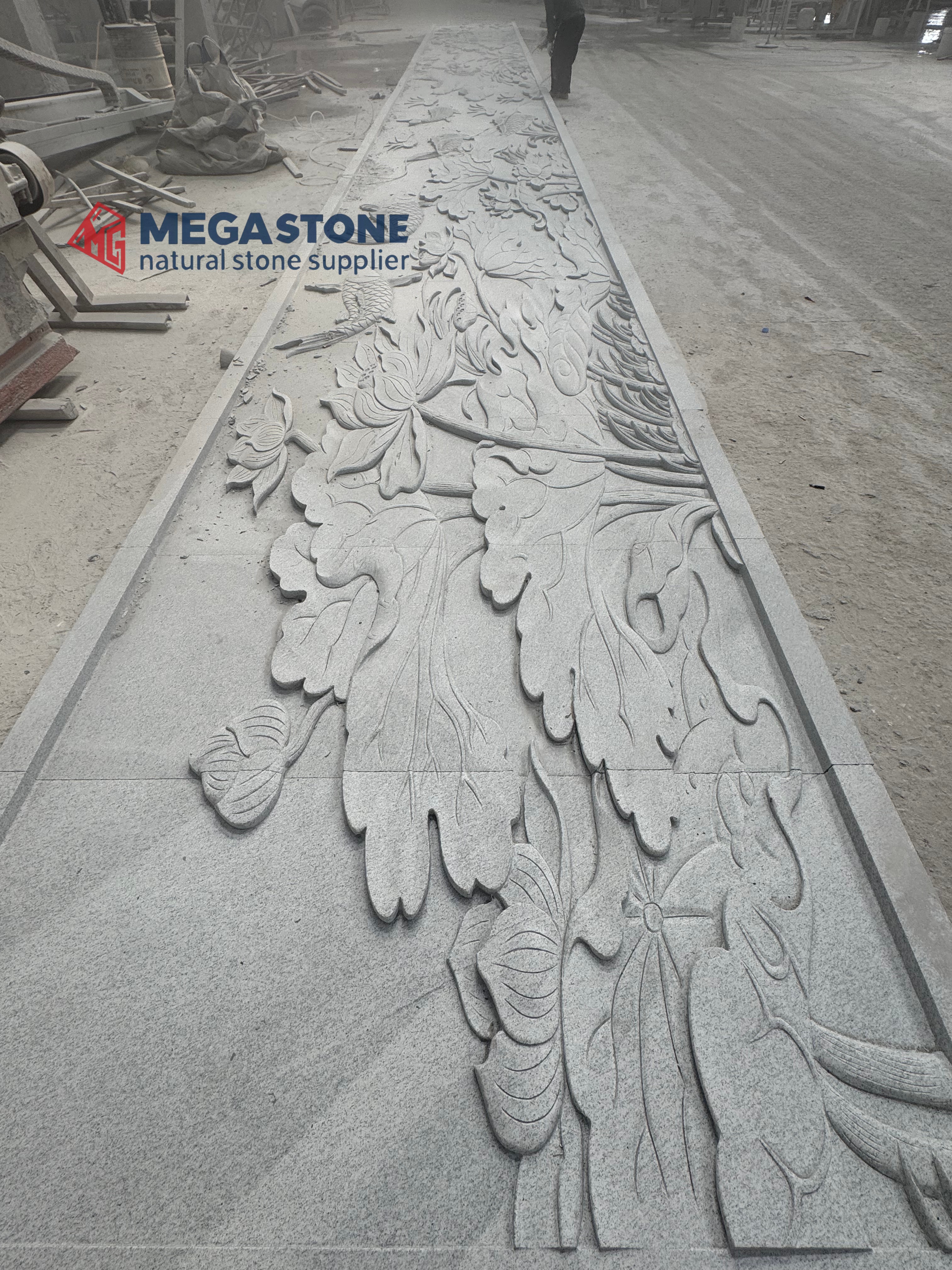 Shandong Sesome White Granite Hand-Carving Panels