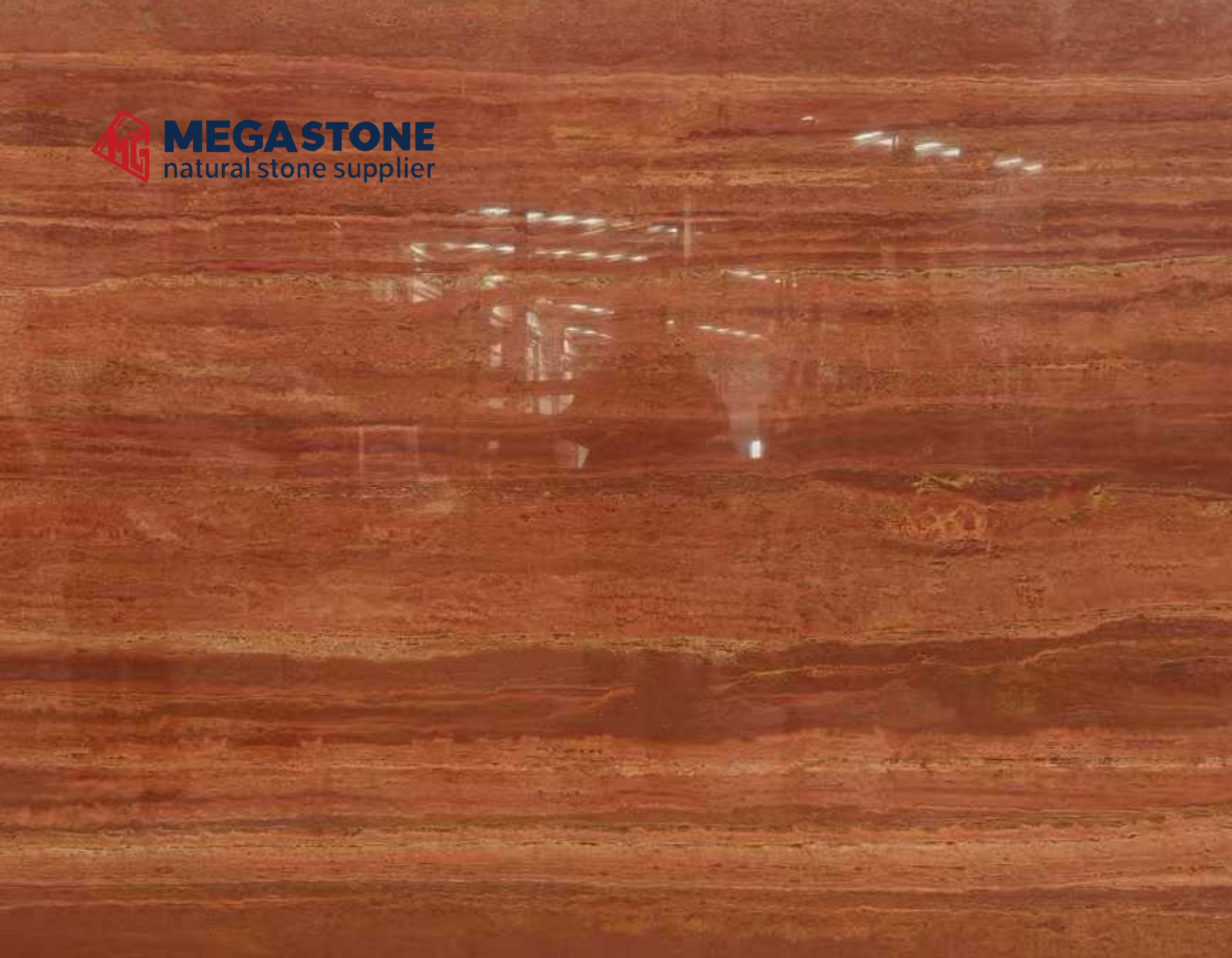 Red Travertine Slab