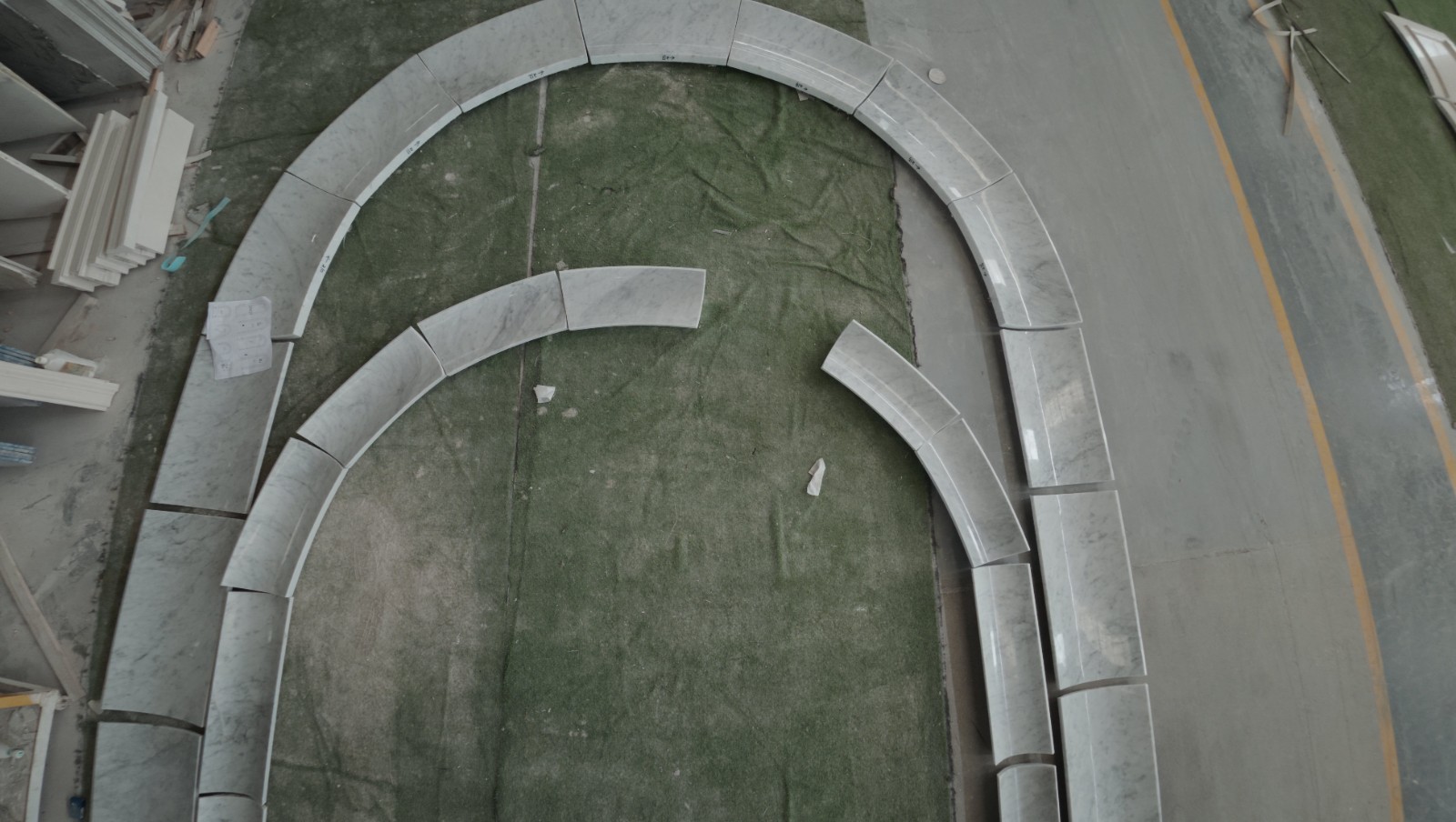 Bianco Carrara Marble Multi-Curve Arch Door Frame