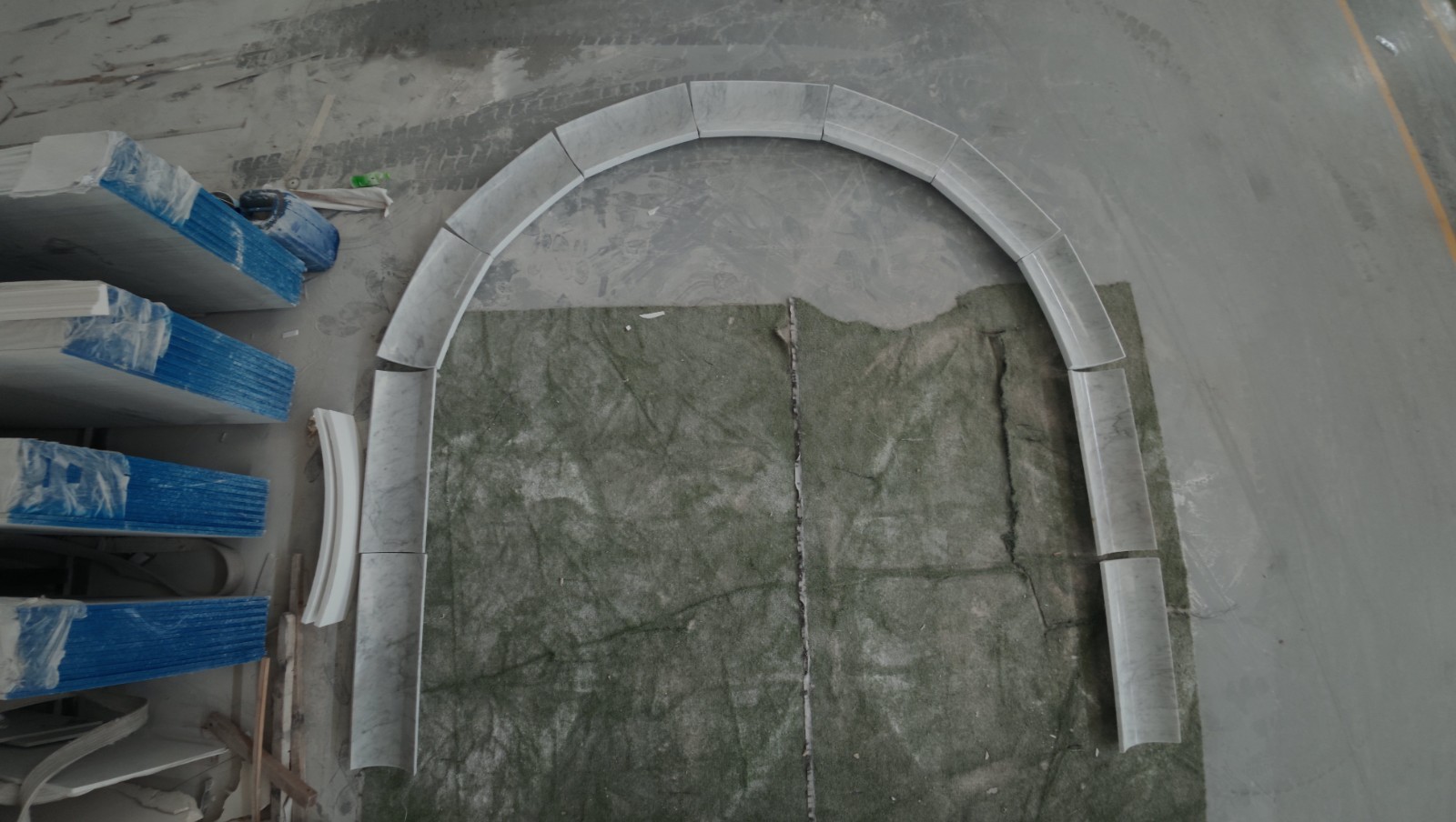 Custom Bianco Carrara Multi-Curve Arch Doorway