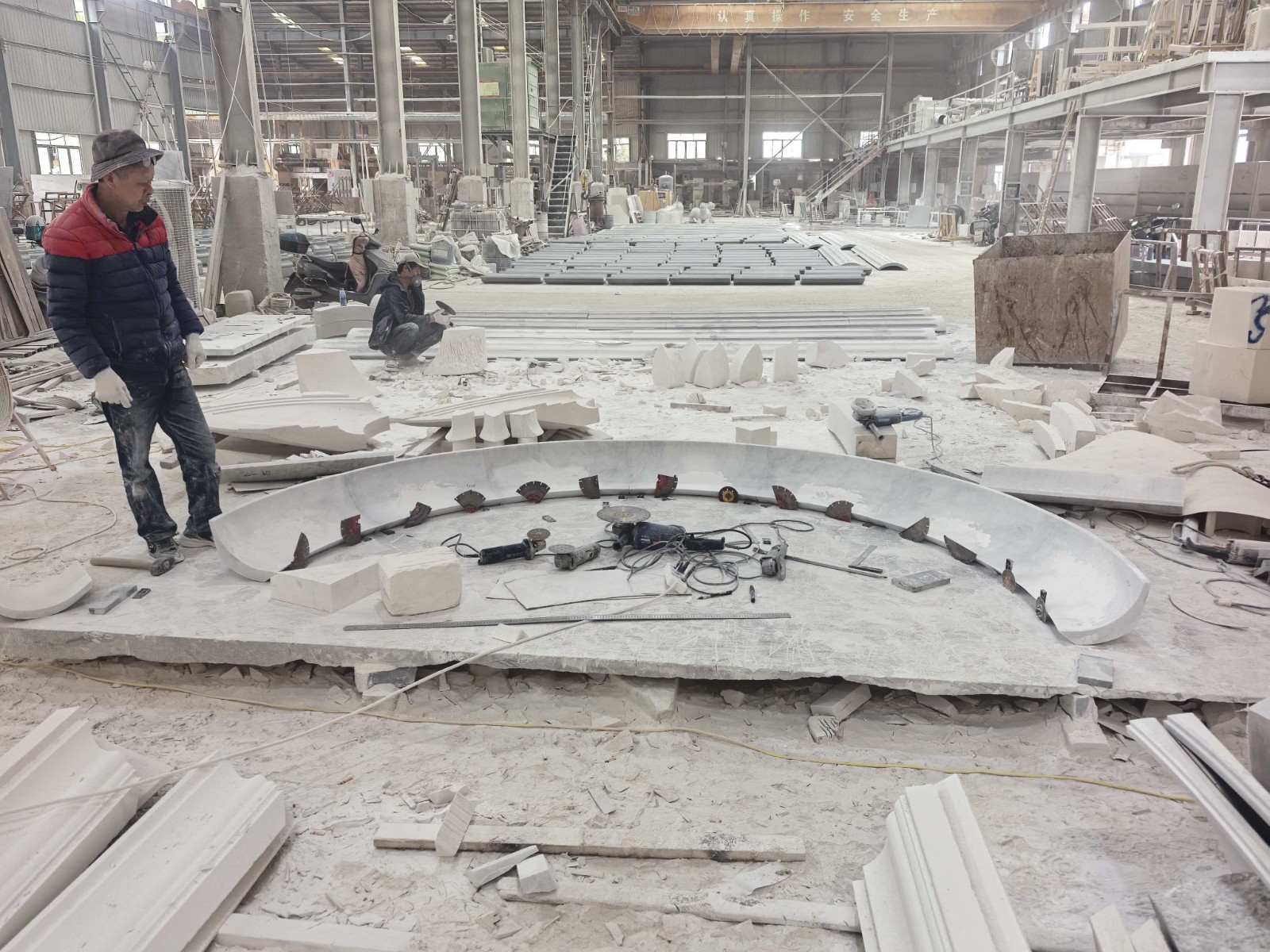 Bianco Carrara Marble Multi-Curve Arch Door Frame