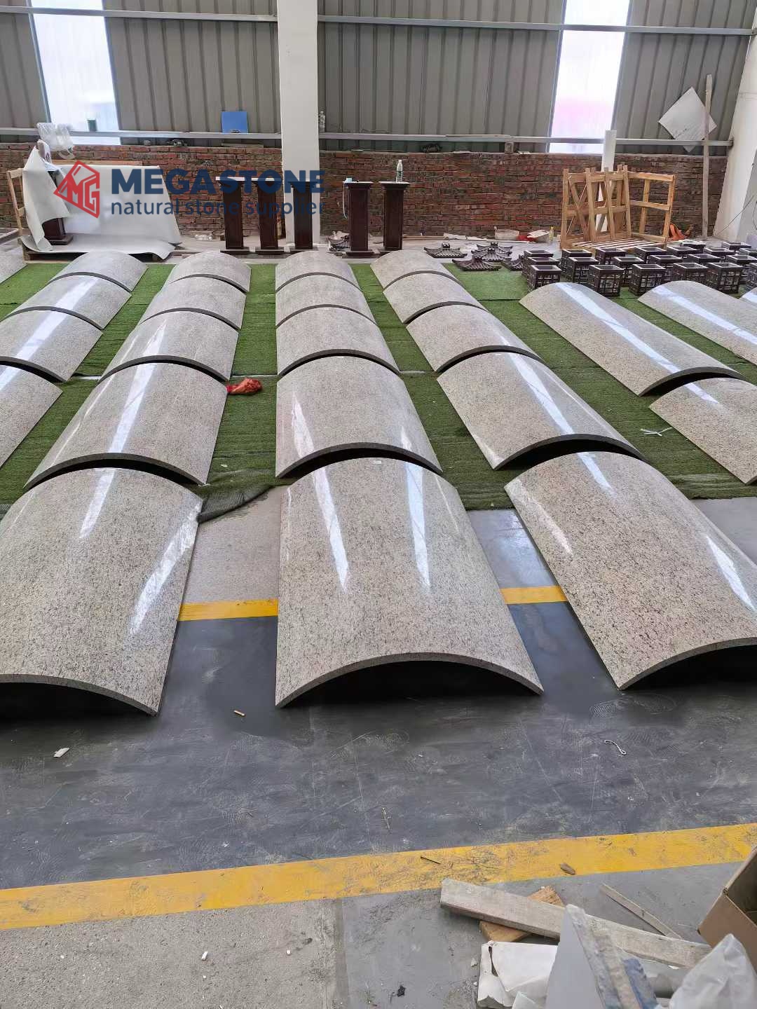 Giallo Ornamental Granite Curved Cladding Panels