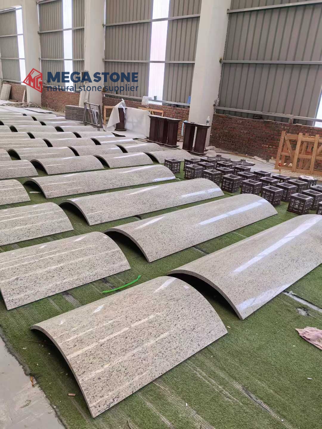 Giallo Ornamental Granite Curved Cladding Panels