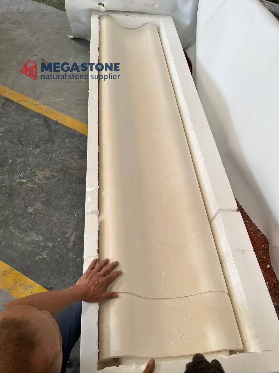 Oversized Curved Limra Limestone Wall Panels