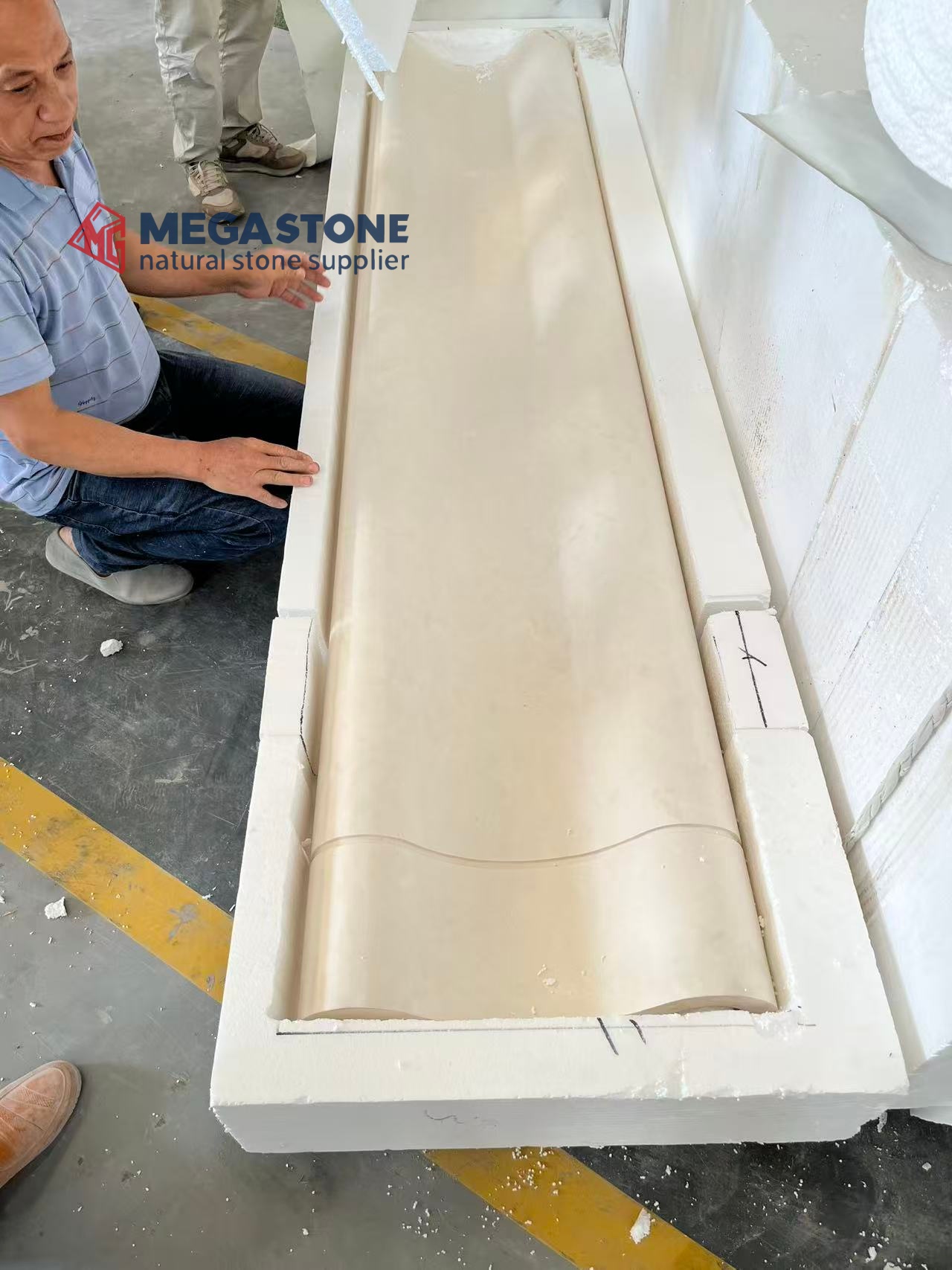 Oversized Curved Limra Limestone Wall Panels