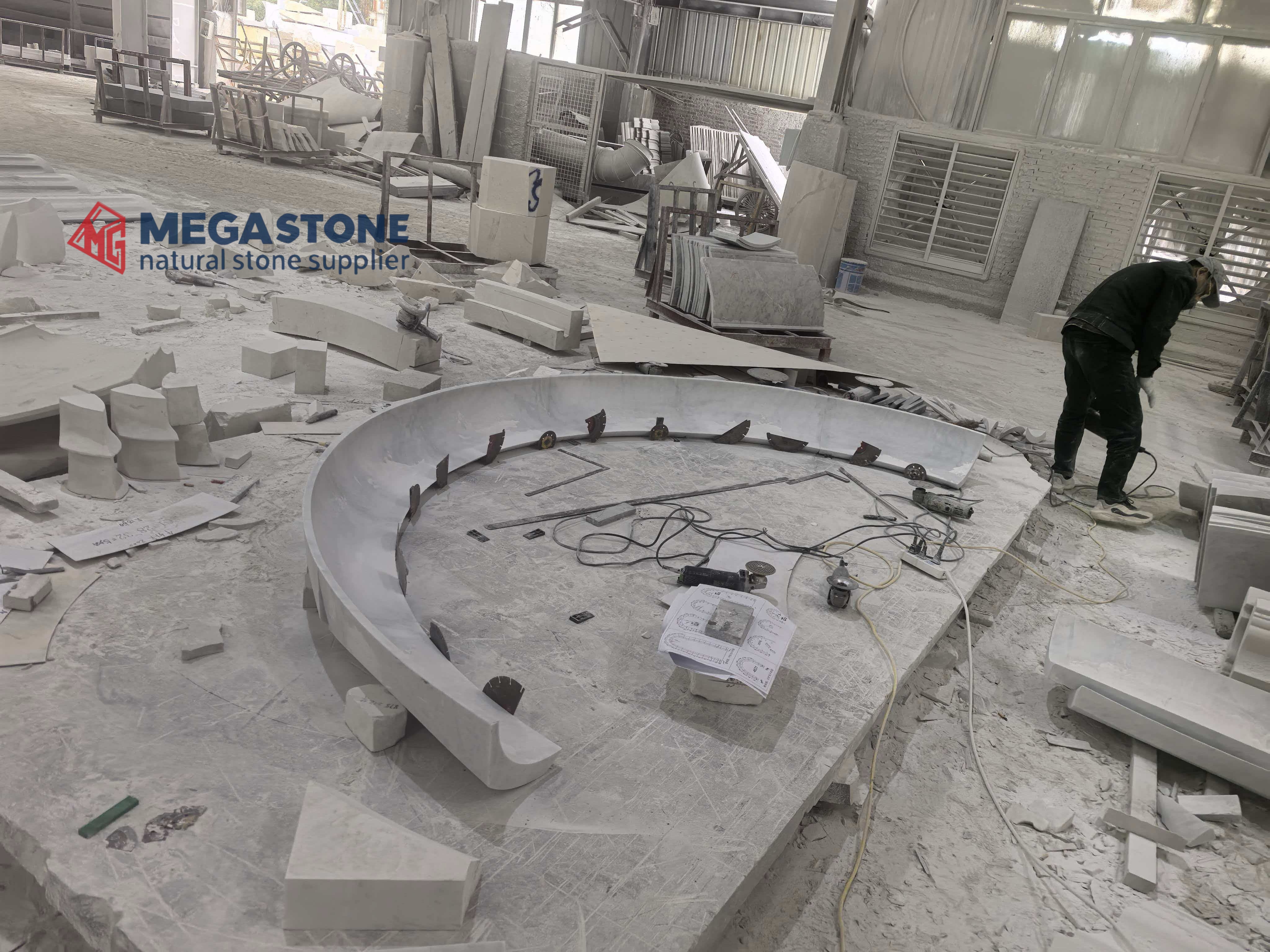 Bianco Carrara Marble Archway Door Frame